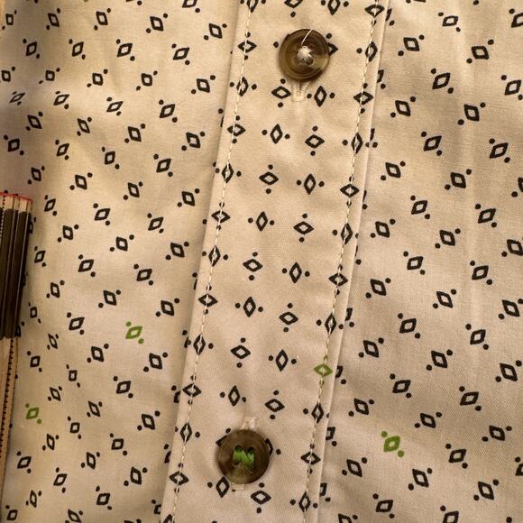 North Face Shirt Mens Large White Short Sleeve Diamond Geometric Design Casual - Picture 9 of 10